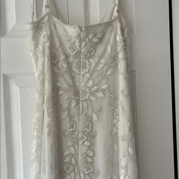 David's Bridal Elegant White Wedding Dress - Picture 6 of 7